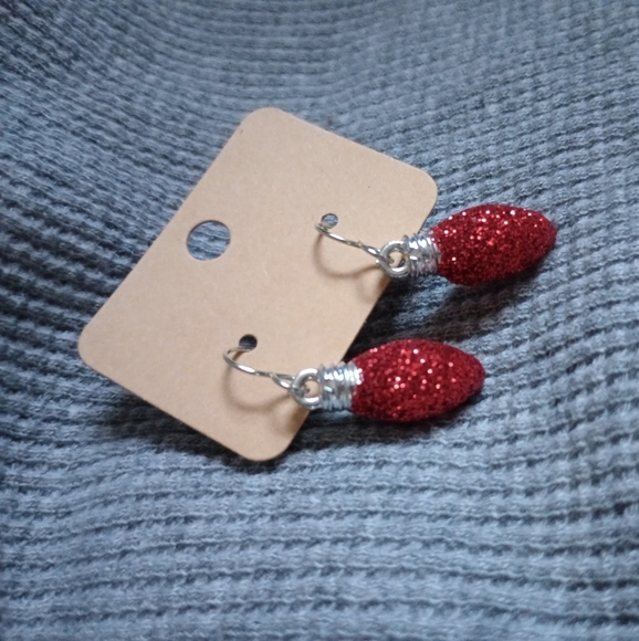 Christmas lights earrings - Picture 2 of 3